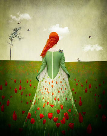 Walking Through the Tulips